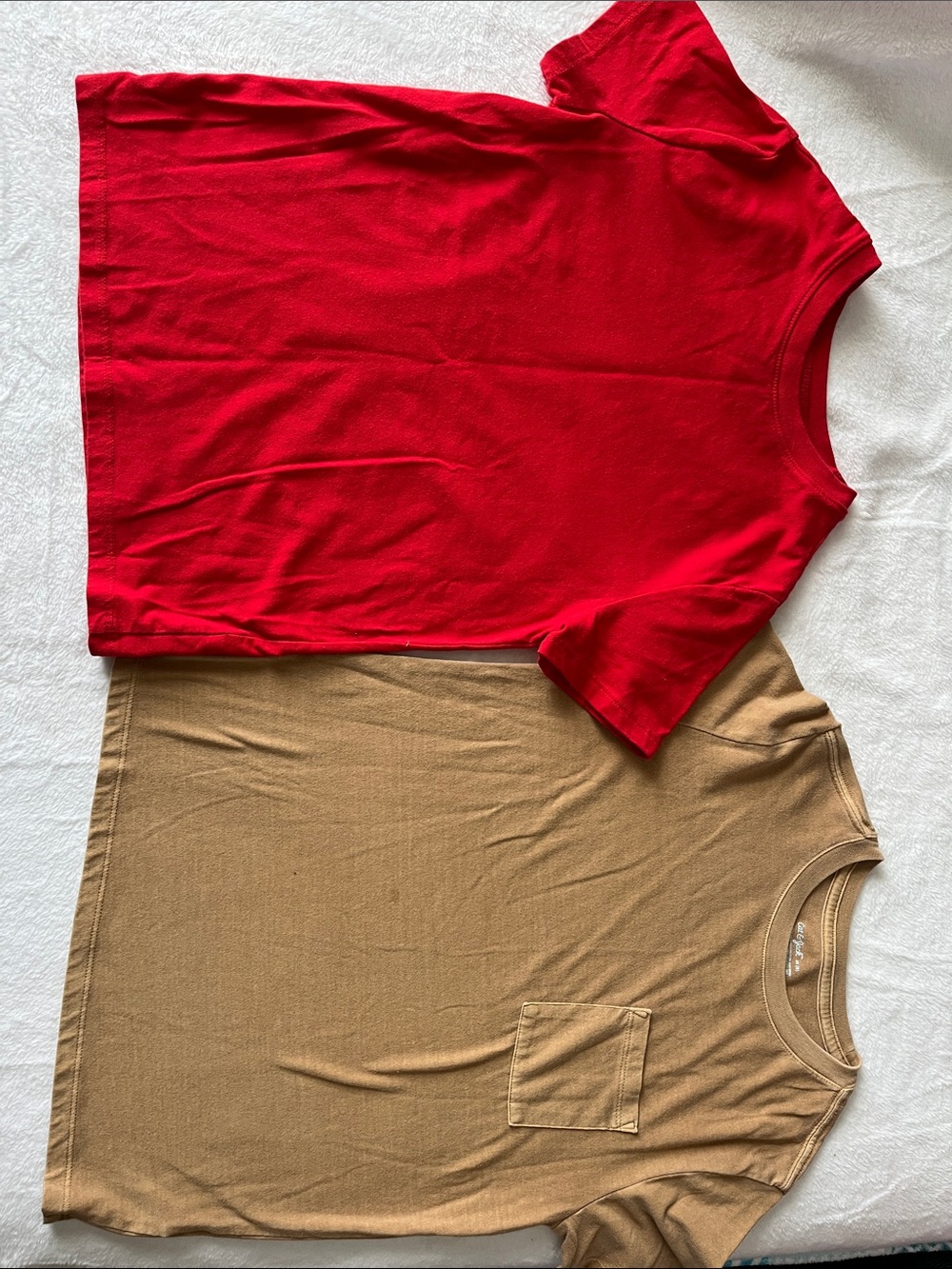 Cat&Jack Classic Tees - Red & Camel